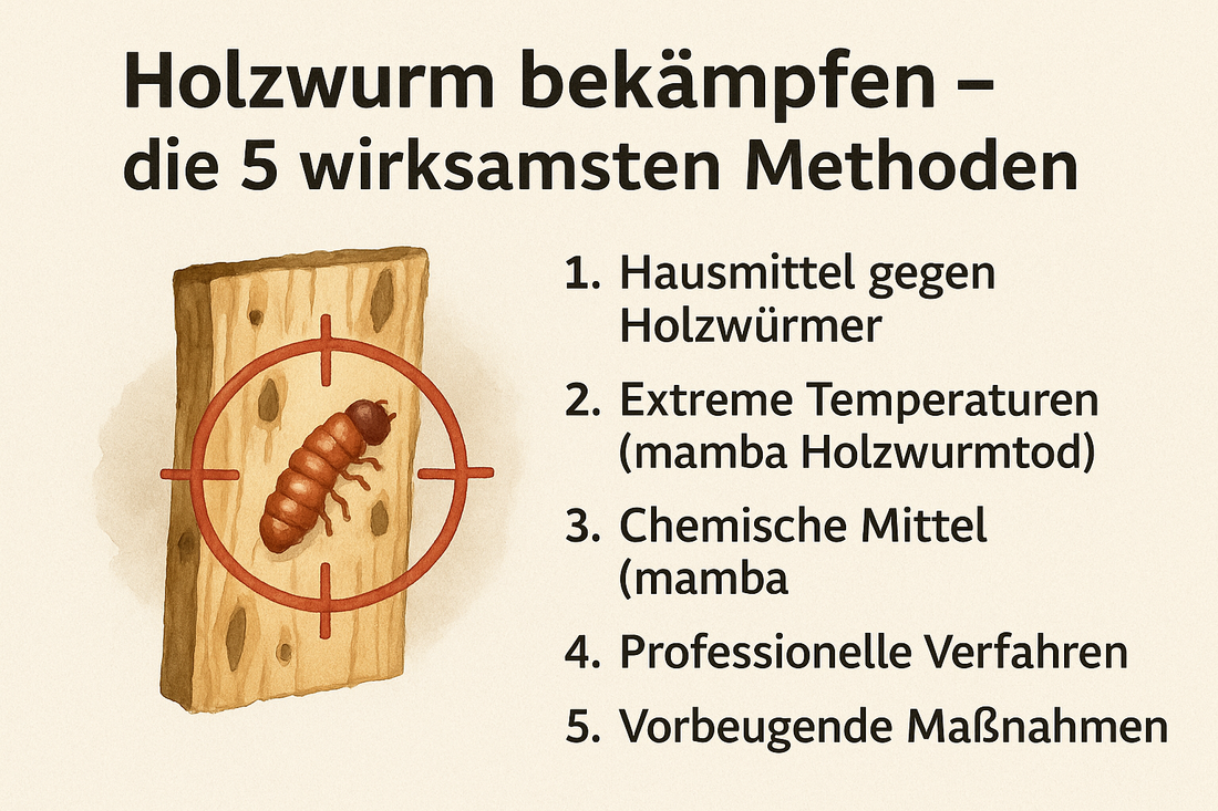 Holzwurm bekämpfen – die 5 wirksamsten Methoden