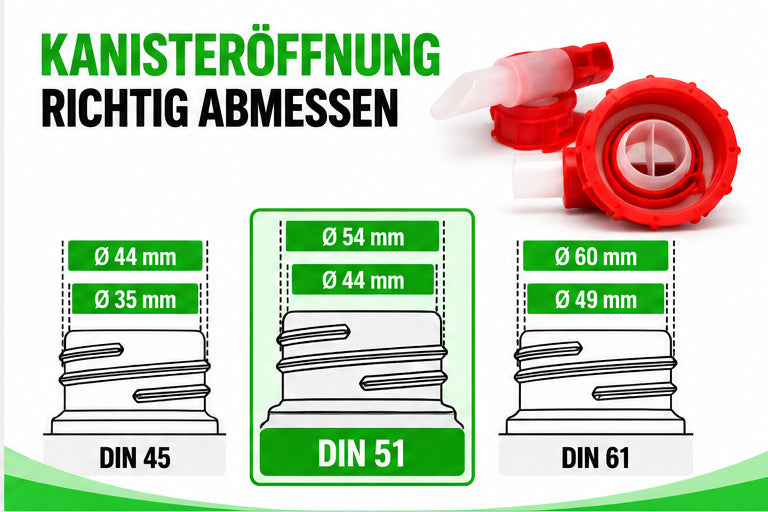 Auslaufhahn für Kanister – DIN 51 & DIN 61 | 5–20 Liter