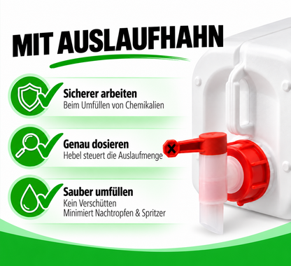 Auslaufhahn für Kanister – DIN 51 & DIN 61 | 5–20 Liter